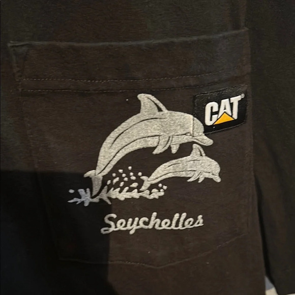 Caterpillar Black Short Sleeve Tee with Crew Neck - Picture 3 of 4